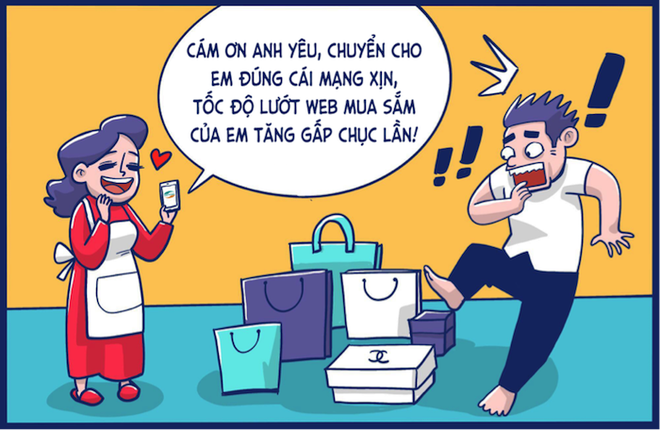 Với những cô vợ thích shopping, không ai chọn mạng di động “1 vạch” mỗi khi ra khỏi thành phố hoặc đến vùng ngoại ô. Bo tranh hai huoc 7 dieu can nhac truoc khi chuyen mang giu so hinh anh 3