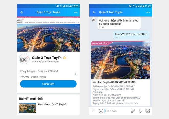 Quận 3 ứng dụng Zalo đổi mới thủ tục hành chính phục vụ người dân ảnh 2 Quận 3 ứng dụng Zalo đổi mới thủ tục hành chính phục vụ người dân ảnh 2