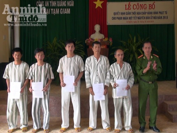 Quảng Ngãi: Giảm thời hạn chấp hành hình phạt tù cho 8 can phạm nhân ảnh 1 Quảng Ngãi: Giảm thời hạn chấp hành hình phạt tù cho 8 can phạm nhân ảnh 1