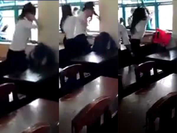 Nữ sinh Trà Vinh bị bạn cùng lớp ném ghế, giật tóc đánh tơi tả ảnh 1 Nữ sinh Trà Vinh bị bạn cùng lớp ném ghế, giật tóc đánh tơi tả ảnh 1