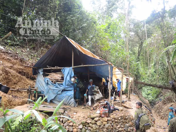 Tập kích bãi vàng suối Đa, sông Bua, bắt giữ 18 đối tượng khai thác vàng trái phép ảnh 1