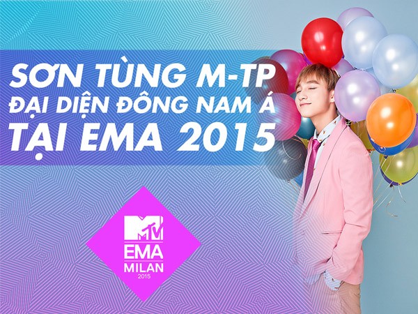 Sơn Tùng M-TP đại diện khu vực Đông Nam Á chạy đua đến MTV EMA 2015 ảnh 1 Sơn Tùng M-TP đại diện khu vực Đông Nam Á chạy đua đến MTV EMA 2015 ảnh 1