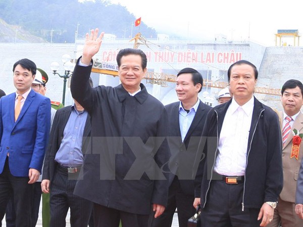 Thủ tướng Nguyễn Tấn Dũng dự Lễ phát điện Tổ máy số 1 thủy điện Lai Châu ảnh 1 Thủ tướng Nguyễn Tấn Dũng dự Lễ phát điện Tổ máy số 1 thủy điện Lai Châu ảnh 1