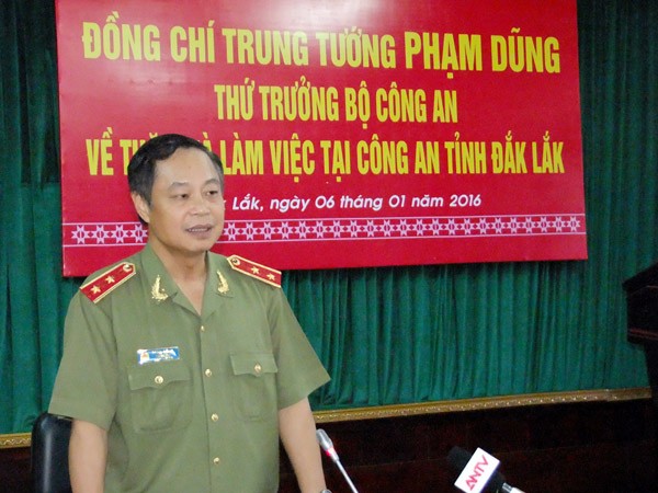 Trung tướng Phạm Dũng thăm và làm việc với lực lượng Công an tỉnh Đắk Lắk ảnh 1 Trung tướng Phạm Dũng thăm và làm việc với lực lượng Công an tỉnh Đắk Lắk ảnh 1