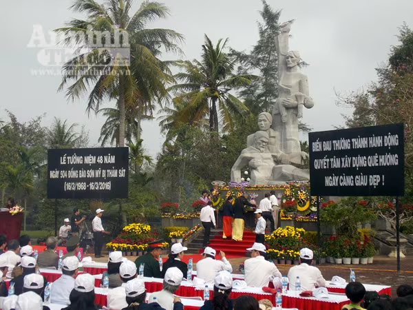 Tưởng niệm 48 năm ngày 504 người dân Sơn Mỹ bị lính Mỹ thảm sát ảnh 1 Tưởng niệm 48 năm ngày 504 người dân Sơn Mỹ bị lính Mỹ thảm sát ảnh 1