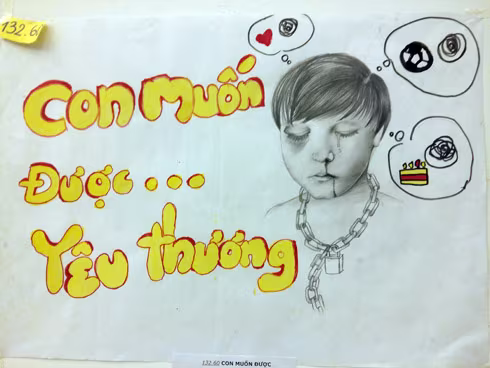 Hơn 100 bức tranh ấn tượng, truyền tải thông điệp "Cùng loại bỏ bạo lực với trẻ em" ảnh 6 Hơn 100 bức tranh ấn tượng, truyền tải thông điệp "Cùng loại bỏ bạo lực với trẻ em" ảnh 6