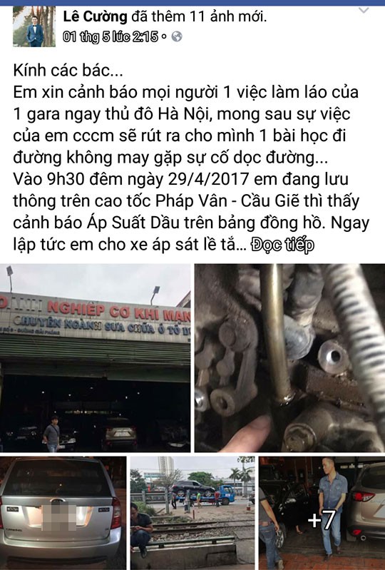 Toàn cảnh vụ lái xe uất ức tố gara ôtô tại Hà Nội "chặt chém kinh hoàng" ảnh 1 Toàn cảnh vụ lái xe uất ức tố gara ôtô tại Hà Nội "chặt chém kinh hoàng" ảnh 1