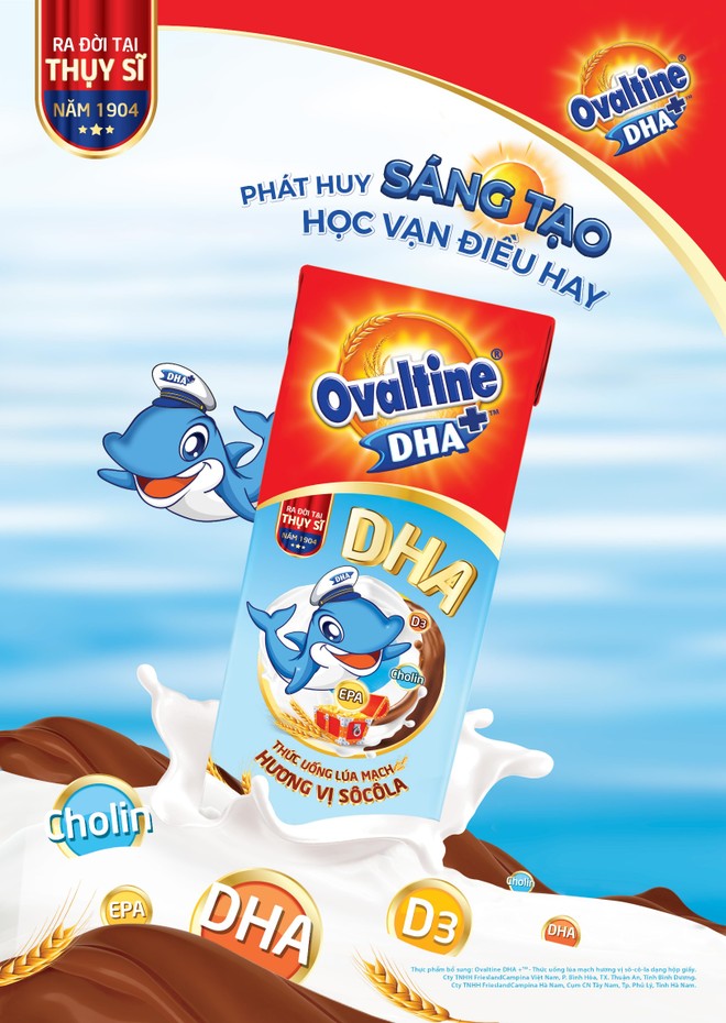 Ovaltine DHA+, thức uống ca cao lúa mạch Ovaltine lần đầu tiên bổ sung DHA ảnh 1 Ovaltine DHA+, thức uống ca cao lúa mạch Ovaltine lần đầu tiên bổ sung DHA ảnh 1