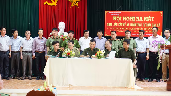 Ra mắt cụm liên kết đảm bảo an ninh trật tự ảnh 1 Ra mắt cụm liên kết đảm bảo an ninh trật tự ảnh 1