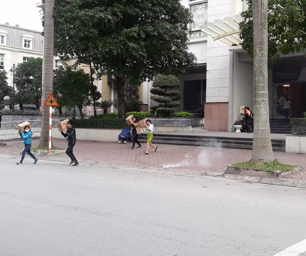 Diễn tập phòng cháy, chữa cháy, tìm kiếm cứu nạn tại tòa nhà The Garden ảnh 2