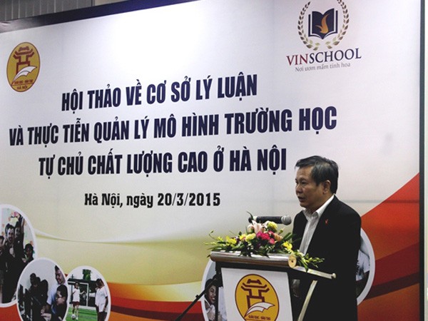 Không có mô hình mẫu cho trường tự chủ chất lượng cao tại Hà Nội ảnh 1 Không có mô hình mẫu cho trường tự chủ chất lượng cao tại Hà Nội ảnh 1