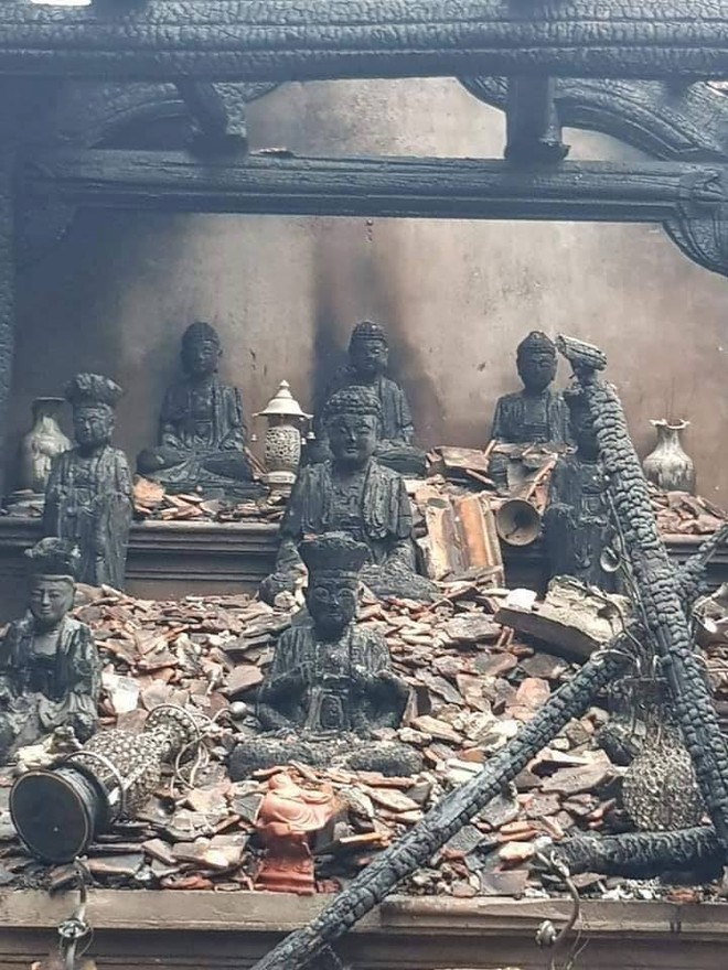 Cháy chùa Thanh Sơn, đồ thờ bị thiêu rụi hoàn toàn ảnh 1 Cháy chùa Thanh Sơn, đồ thờ bị thiêu rụi hoàn toàn ảnh 1