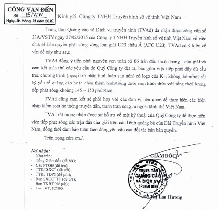 VTV tiếp sóng K+ trực tiếp vòng loại U23 châu Á trên kênh quảng bá ảnh 2 VTV tiếp sóng K+ trực tiếp vòng loại U23 châu Á trên kênh quảng bá ảnh 2
