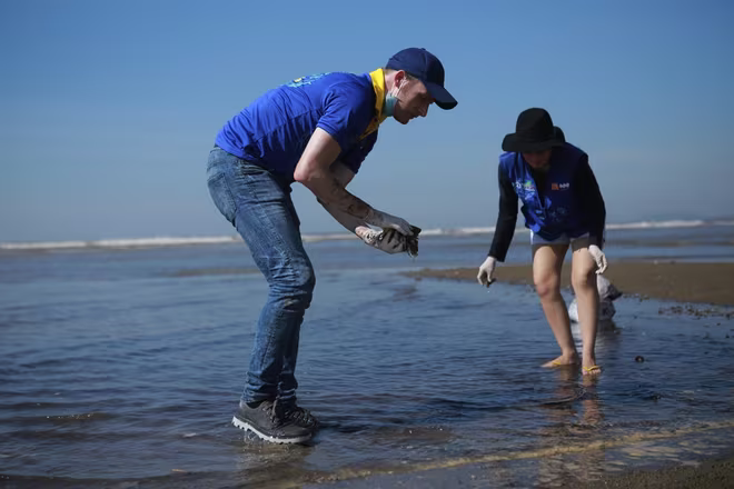 Thu Minh cùng hơn 1000 người nhặt rác  ảnh 1