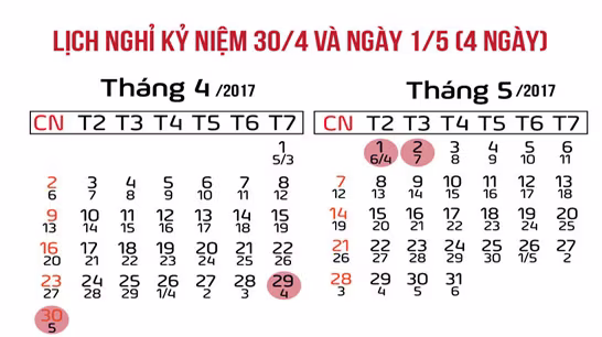Dịp 30-4, cán bộ, công chức được nghỉ 4 ngày liên tiếp ảnh 1 Dịp 30-4, cán bộ, công chức được nghỉ 4 ngày liên tiếp ảnh 1