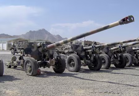 Pháo nòng dài D-74 122mm.