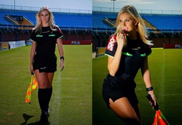 LĐBĐ Brazil khốn đốn vì nữ trợ lý trọng tài xinh đẹp gây sốt trên mạng ảnh 3 LĐBĐ Brazil khốn đốn vì nữ trợ lý trọng tài xinh đẹp gây sốt trên mạng ảnh 3