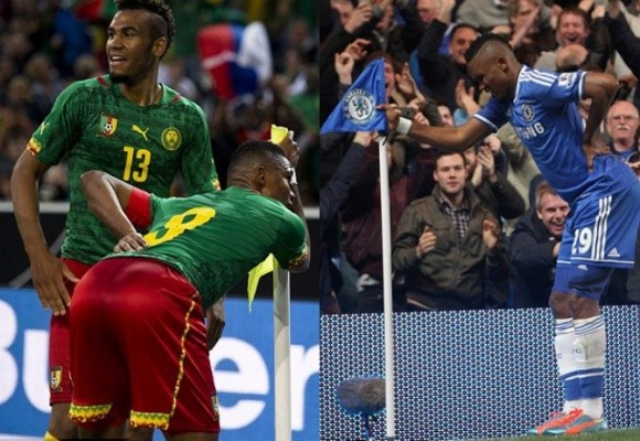 Eto’o lại ăn mừng bàn thắng theo kiểu “ông già” ảnh 1 Eto’o lại ăn mừng bàn thắng theo kiểu “ông già” ảnh 1