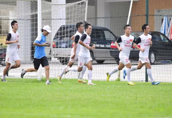 Chùm ảnh: Ngày "hành xác" đầu tiên của đội tuyển Việt Nam ảnh 4 Chùm ảnh: Ngày "hành xác" đầu tiên của đội tuyển Việt Nam ảnh 4