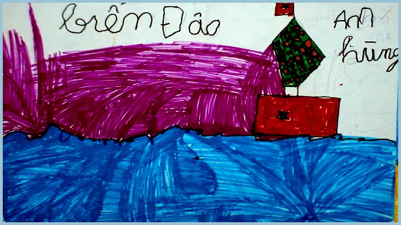 Tranh học Thượng Thanh dự thi “Viết thư gửi các chiến sĩ canh giữ biển đảo quê hương” ảnh 5