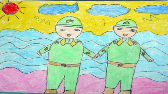 Tranh học Thượng Thanh dự thi “Viết thư gửi các chiến sĩ canh giữ biển đảo quê hương” ảnh 7