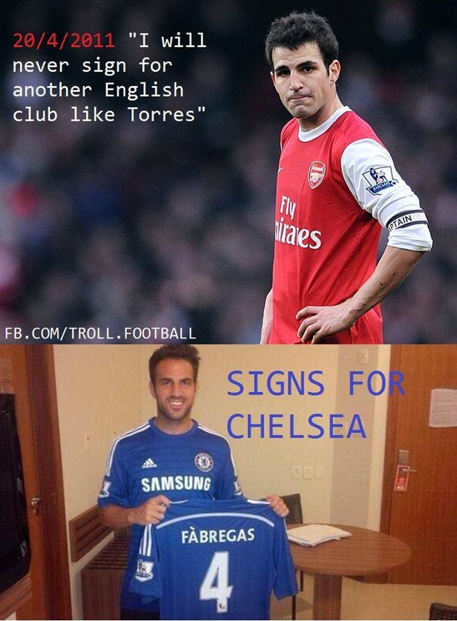 Fan Arsenal phẫn nộ trước thông tin Cesc Fabregas gia nhập Chelsea ảnh 4 Fan Arsenal phẫn nộ trước thông tin Cesc Fabregas gia nhập Chelsea ảnh 4
