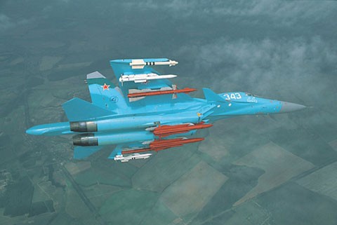 “Thú mỏ vịt” Su-34 không kém gì máy bay ném bom tầm trung ảnh 6 “Thú mỏ vịt” Su-34 không kém gì máy bay ném bom tầm trung ảnh 6
