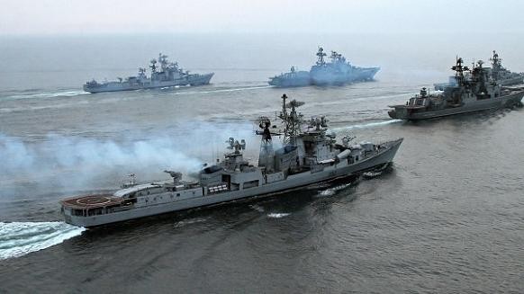 Nga, Ấn Độ diễn tập hải quân tại biển Nhật Bản ảnh 1 Nga, Ấn Độ diễn tập hải quân tại biển Nhật Bản ảnh 1