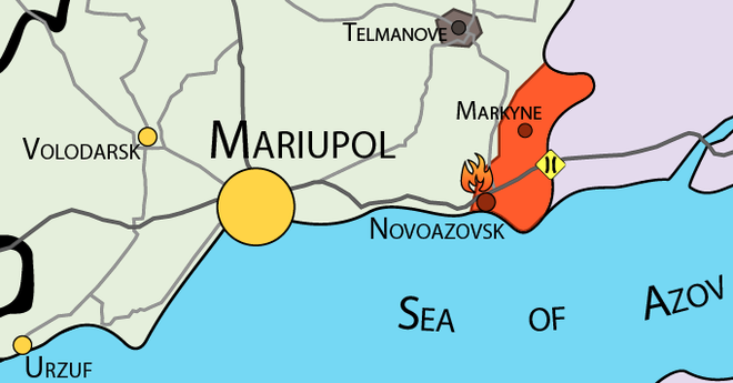 Quân ly khai chiếm Novoazovsk, mở “mặt trận thứ 3” nối đường sang Nga ảnh 2 Quân ly khai chiếm Novoazovsk, mở “mặt trận thứ 3” nối đường sang Nga ảnh 2