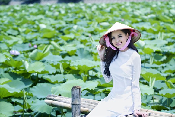 Hoa hậu Diễm Hương "tung" ảnh chụp giữa đầm sen Tây Hồ ảnh 1 Hoa hậu Diễm Hương "tung" ảnh chụp giữa đầm sen Tây Hồ ảnh 1