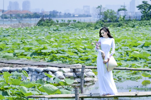 Hoa hậu Diễm Hương "tung" ảnh chụp giữa đầm sen Tây Hồ ảnh 6 Hoa hậu Diễm Hương "tung" ảnh chụp giữa đầm sen Tây Hồ ảnh 6