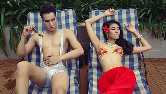 Siêu mẫu Lan Khuê nóng bỏng với bikini đan len ảnh 4 Siêu mẫu Lan Khuê nóng bỏng với bikini đan len ảnh 4