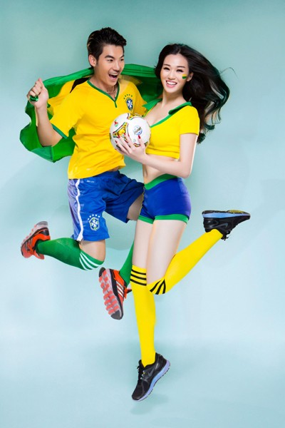 Khánh My nóng bỏng bên Trương Nam Thành cổ vũ World Cup ảnh 5 Khánh My nóng bỏng bên Trương Nam Thành cổ vũ World Cup ảnh 5