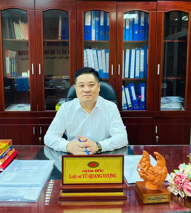 Luật sư Vũ Quang Vượng (Giám đốc Công ty Luật TNHH Quang Vượng, tầng 7, Tòa số 8 Láng Hạ, Hà Nội)