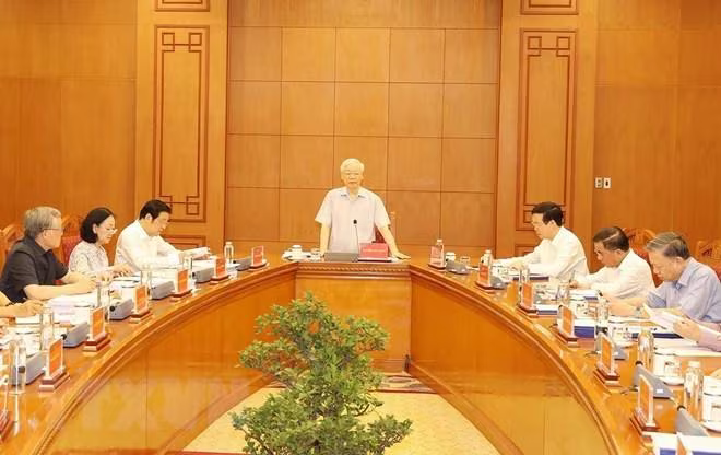 Tổng Bí thư Nguyễn Phú Trọng phát biểu chỉ đạo cuộc họp Tổng Bí thư Nguyễn Phú Trọng phát biểu chỉ đạo cuộc họp