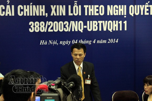 TAND TPHà Nội xin lỗi người bị kết án oan cách đây 14 năm ảnh 1 TAND TPHà Nội xin lỗi người bị kết án oan cách đây 14 năm ảnh 1