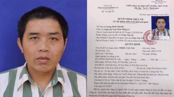 Cơ quan Công an phối hợp với lực lượng chức năng truy bắt gắt gao bị án Triệu Văn Tài sau khi trốn trại