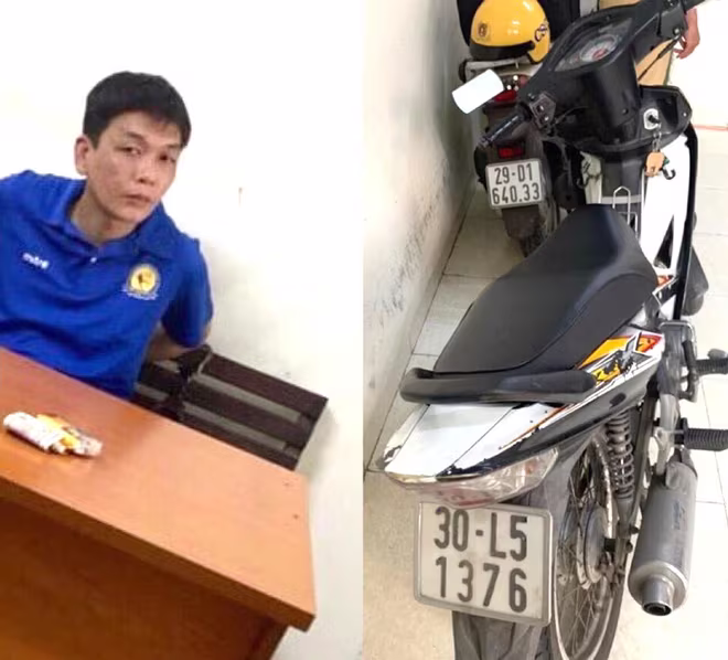 Việt và chiếc xe đối tượng sử dụng đi cướp Việt và chiếc xe đối tượng sử dụng đi cướp