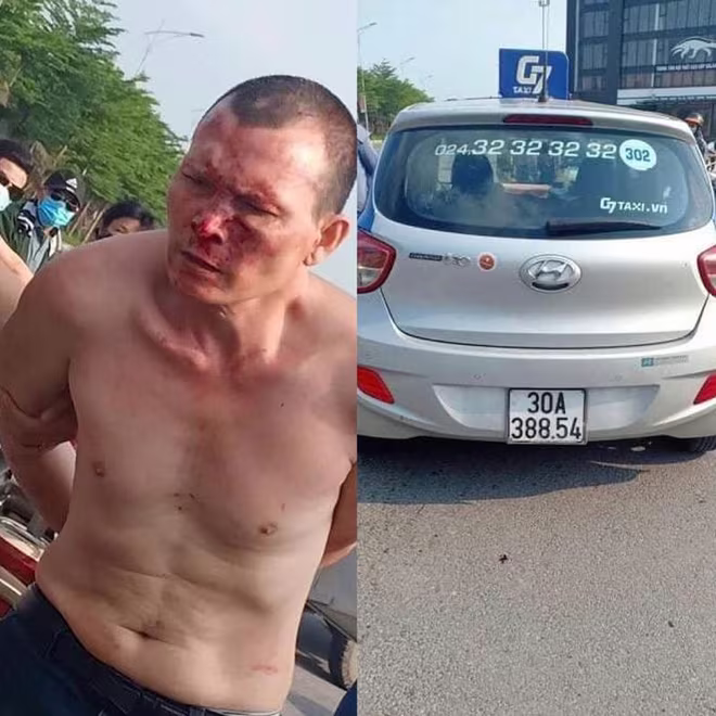 Đối tượng gây ra vụ cướp taxi bị khống chế, bắt giữ ngay tại chỗ Đối tượng gây ra vụ cướp taxi bị khống chế, bắt giữ ngay tại chỗ
