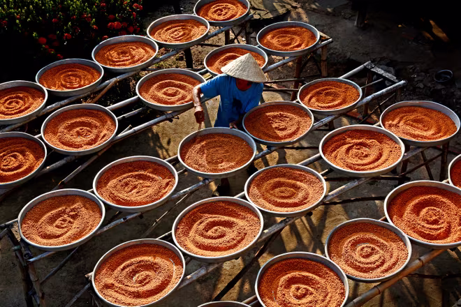 Muối tôm - một di sản văn hoá phi vật thể quốc gia nổi tiếng tại Tây Ninh. Ảnh: Lê Văn Đính Muối tôm - một di sản văn hoá phi vật thể quốc gia nổi tiếng tại Tây Ninh. Ảnh: Lê Văn Đính