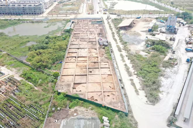 Khu vực khai quật phía Tây di chỉ Vườn Chuối (ảnh: Viện Khảo cổ)