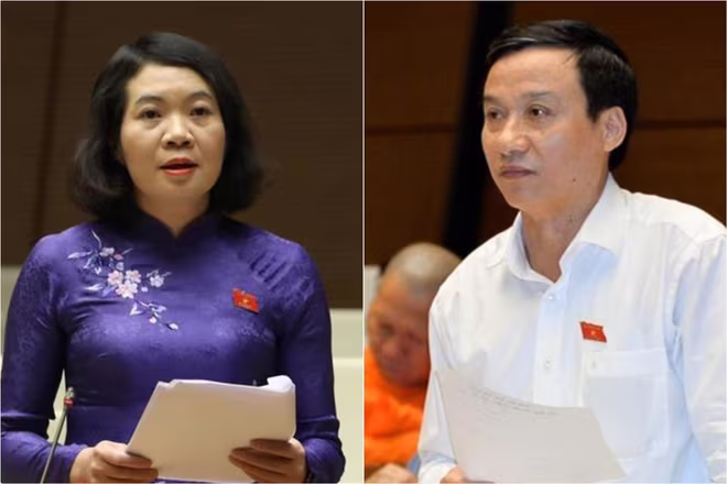 Đại biểu Mai Thị Phương Hoa và đại biểu Bùi Văn Xuyền tranh luận quanh việc bổ sung biện pháp tạm giữ hành chính để xác định tình trạng nghiện ma túy đối với người sử dụng trái phép chất ma túy. Đại biểu Mai Thị Phương Hoa và đại biểu Bùi Văn Xuyền tranh luận quanh việc bổ sung biện pháp tạm giữ hành chính để xác định tình trạng nghiện ma túy đối với người sử dụng trái phép chất ma túy.