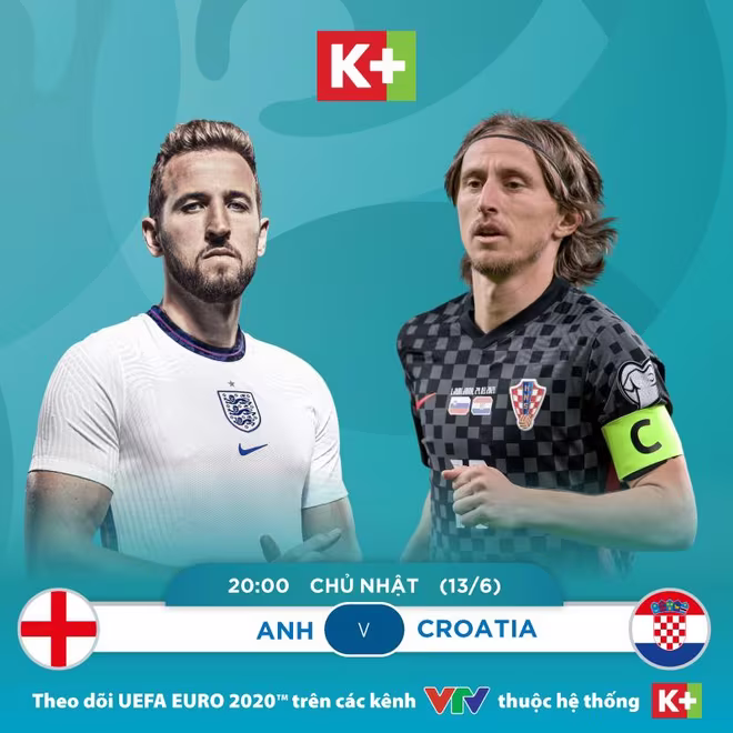 Các trận đấu hấp dẫn của UEFA EURO 2020™ sẽ có trên sóng K+