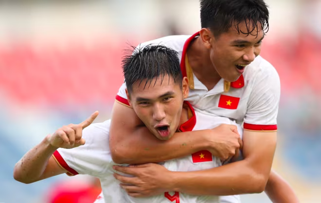 Cầu thủ U23 Việt Nam ăn mừng (Ảnh: Lâm Thoả/VNE) Cầu thủ U23 Việt Nam ăn mừng (Ảnh: Lâm Thoả/VNE)