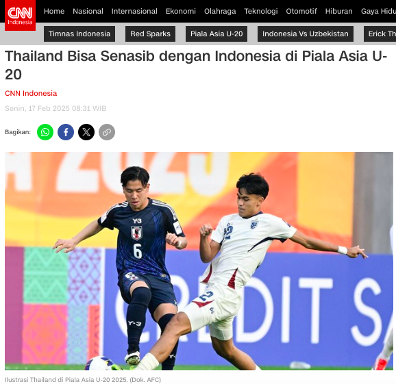CNN Indonesia dự báo Thái Lan cũng sẽ bị loại sớm như đội nhà