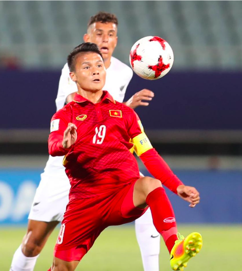 U20 Việt Nam (áo đỏ) trong trận hòa lịch sử New Zealand tại World Cup U20-2017