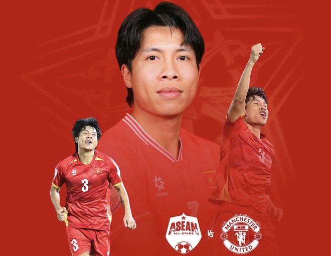 Nguyễn Văn Vĩ đại diện cho đương kim vô địch V-League - CLB Nam Định góp mặt trận giao hữu Manchester Utd