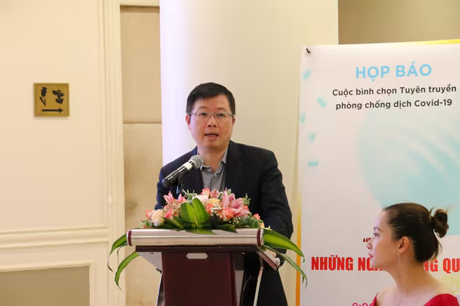 Ông Nguyễn Thanh Lâm, Cục trưởng Cục Báo chí, Bộ Thông tin và Truyền thông phát biểu tại lễ phát động Ông Nguyễn Thanh Lâm, Cục trưởng Cục Báo chí, Bộ Thông tin và Truyền thông phát biểu tại lễ phát động