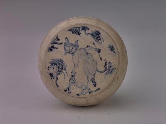 Gốm hoa lam trang trí hình hổ, niên đại thế kỷ 15