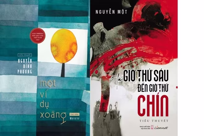 Bìa sách Một ví dụ xoàng (trái) và Từ giờ thứ sáu đến giờ thứ chín.